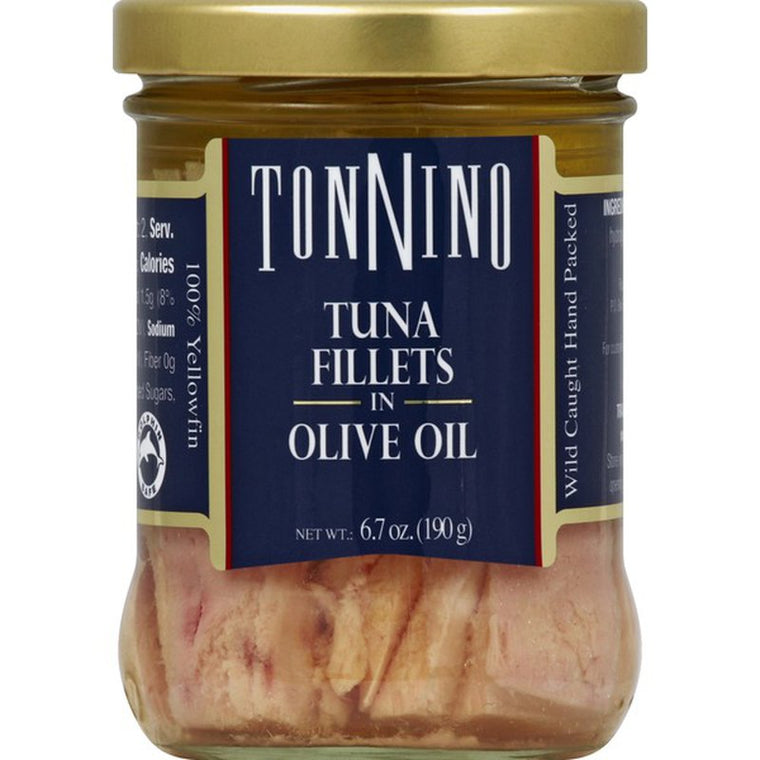 Tonnino tuna fillets in olive oil jar