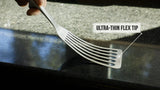 Fish spatula being flexed and showing "ultra-thin flex tip" feature thumbnail